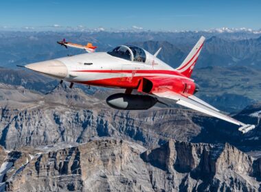 Swiss Air Force F-5 jet of the Patrouille Suisse