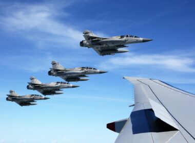 Taiwan Mirage 2000 fighters flying in formation