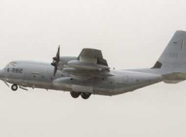 The 2,700th C-130 Hercules delivered, a USMC KC-130J tactical tanker