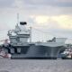 The HMS Prince of Wales aircraft carrier leaves Rosyth dry dock