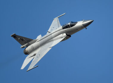 The JF-17 Thunder fighter flying