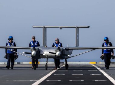 The supply drone landed on HMS Prince of Wales