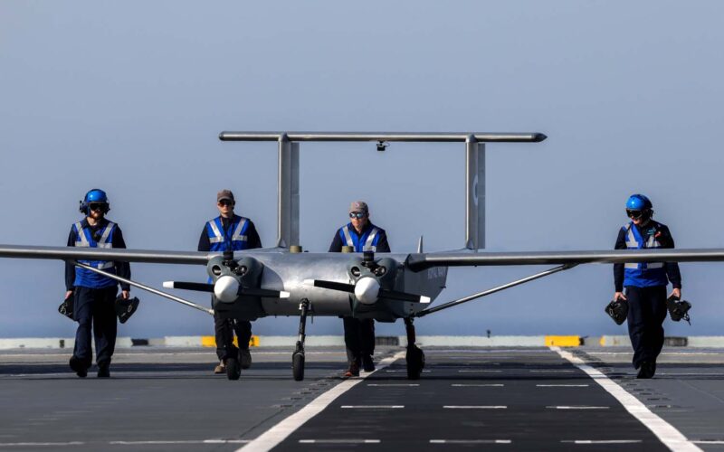 The supply drone landed on HMS Prince of Wales