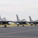 Turkish Air Force F-16 fighter jets aligned