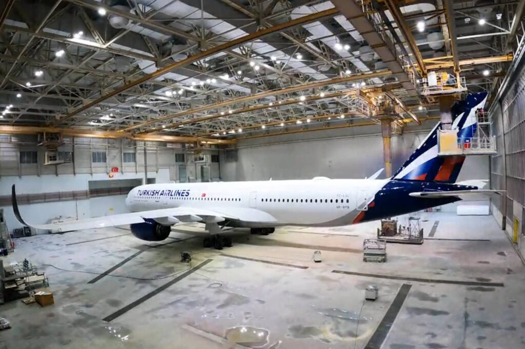 Turkish Technic repainting ex Aeroflot Turkish Airlines Airbus A350