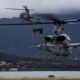 Two USMC AH-1Z Viper attack helicopters