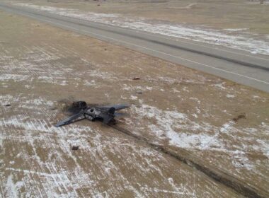 USAF B-1B Lancer strategic bomber crash