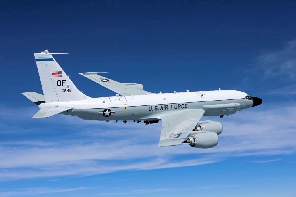 USAF Boeing RC-135V Rivet Joint observation aircraft