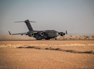 USAF C-17 transport aircraft at Niger Air Base 201