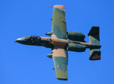 United States Air Force A-10 Thunderbolt II 'Warthog' performs a demo