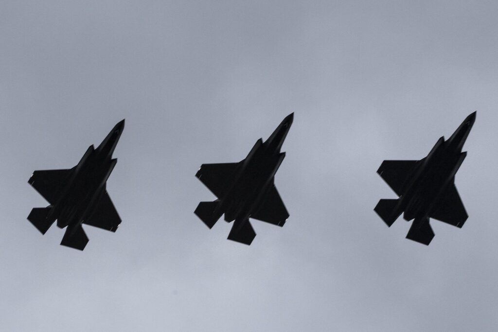 United States Air Force F-35A fighters flying in formation