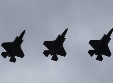 United States Air Force F-35A fighters flying in formation