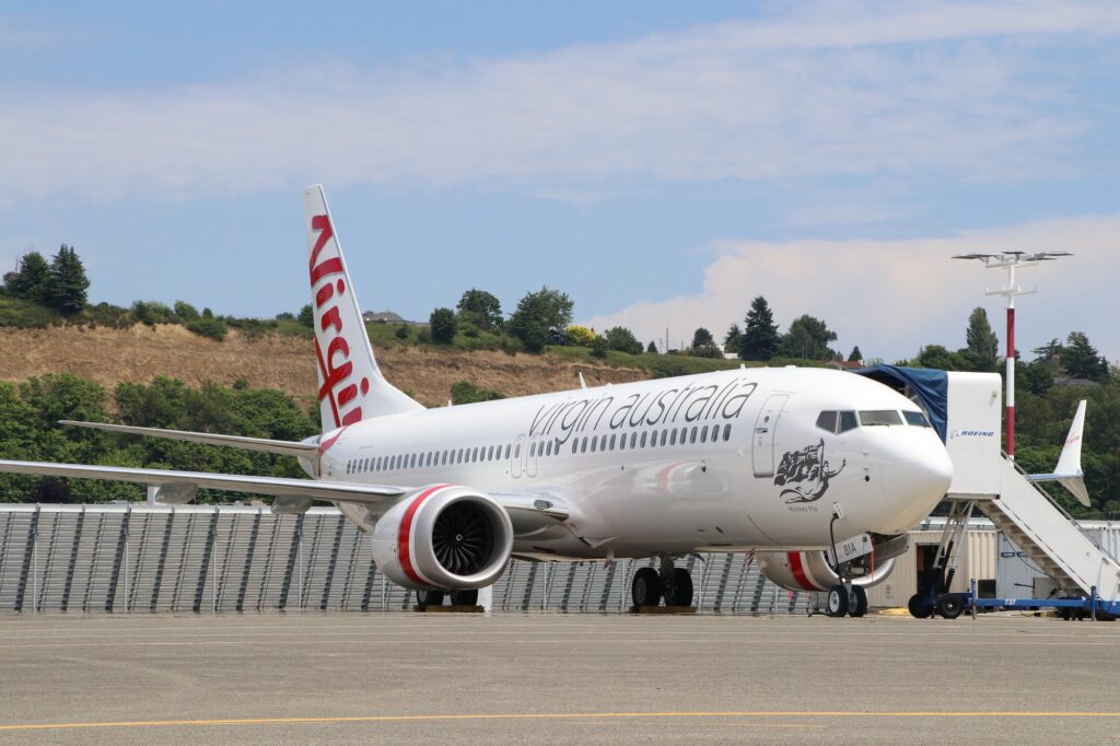 Virgin Australia 737 8 ready for delivery in Seattle