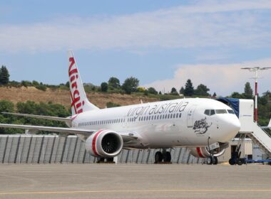 Virgin Australia 737-8 ready for delivery in Seattle