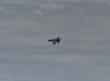 Xi'an JH-7 Flounder two-seater ground attack aircraft harassing Dutch frigate