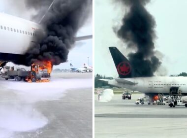 air canada fire damage