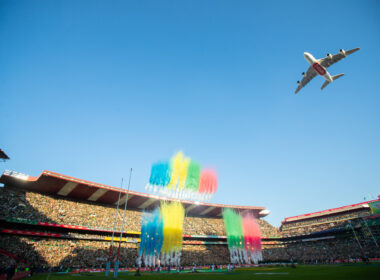 Airbus A380 flypast