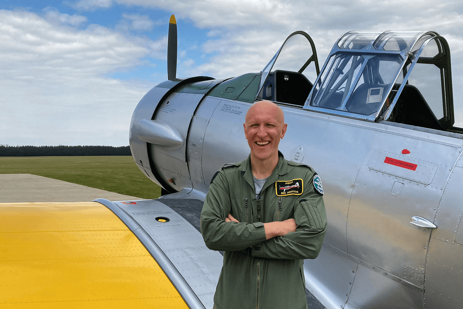 Ben Griffiths flying the Harvard