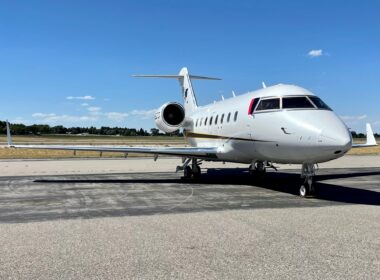 Bombardier private jet which is a part of the business aviation industry