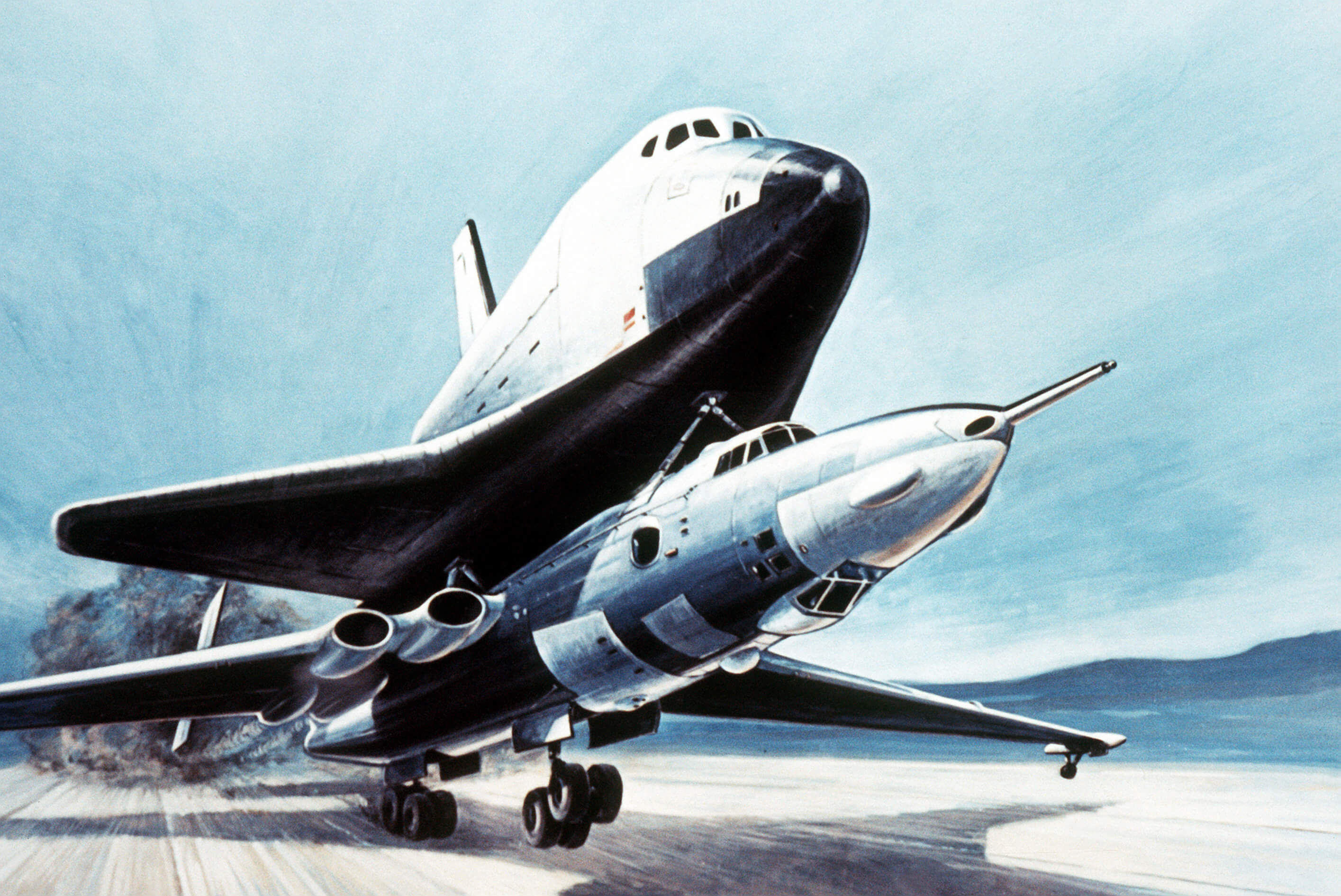 Buran atop VM-T