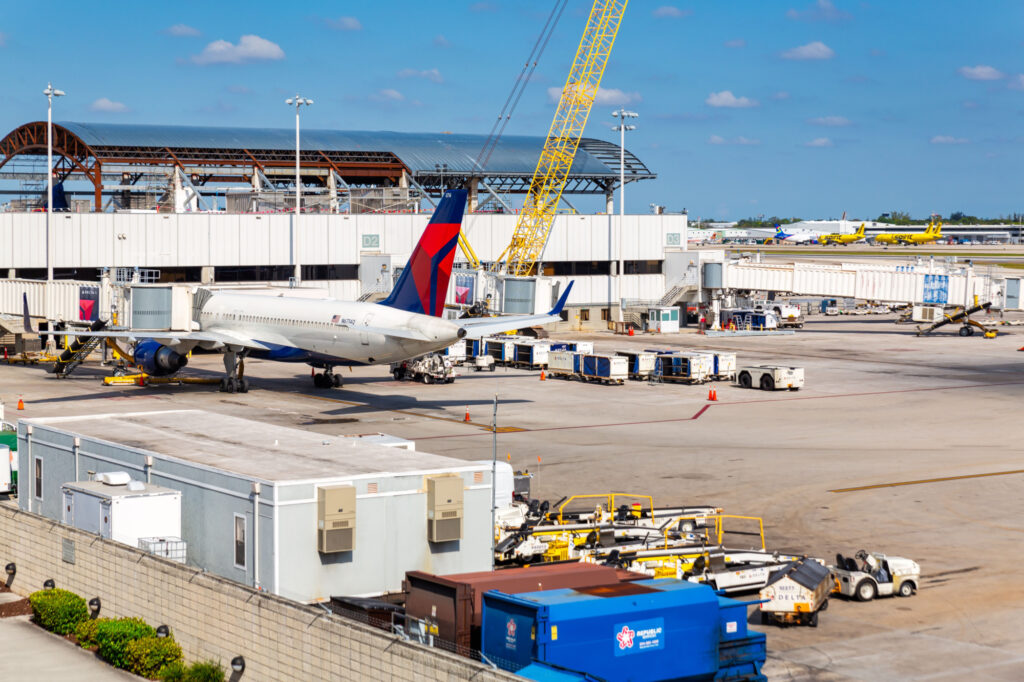 Fort Lauderdale Hollywood International Airport reduced regular departures and arrivals flights