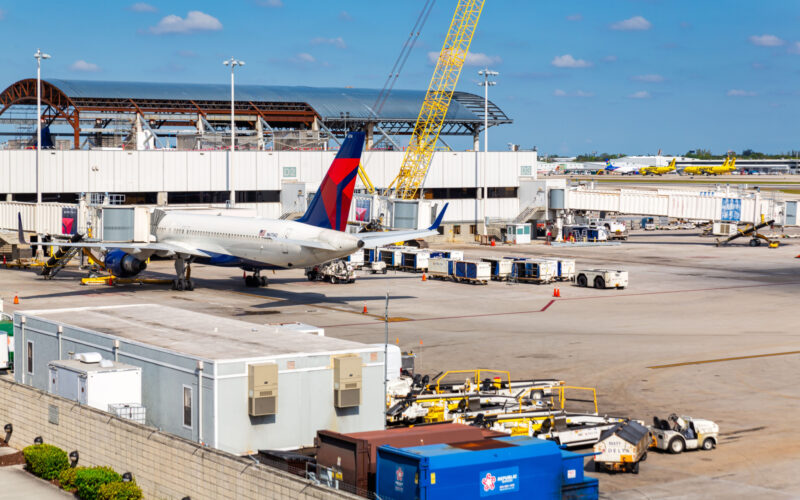 Fort Lauderdale Hollywood International Airport reduced regular departures and arrivals flights