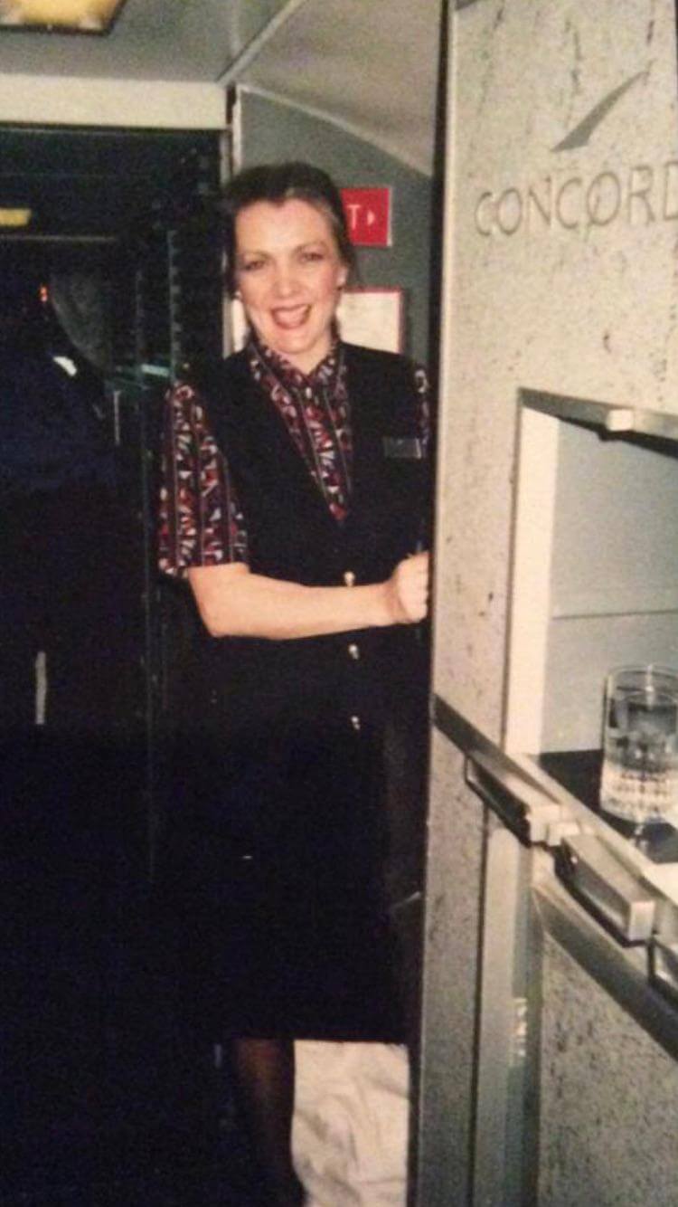 BA flight attendant Lynn Hood in Concorde's galley