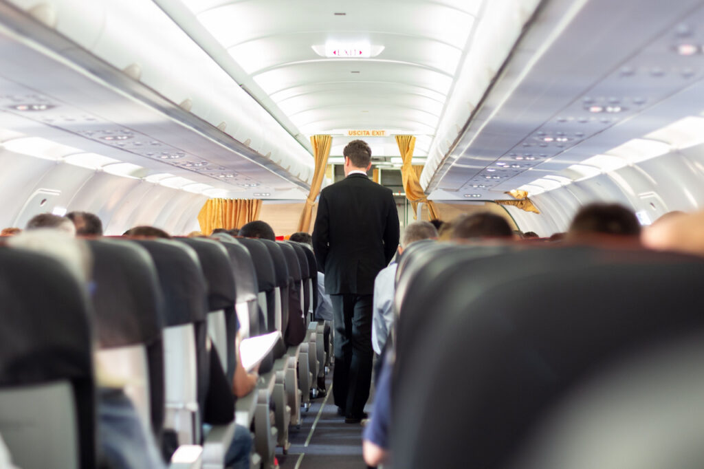 male flight attendant