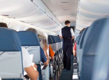 male flight attendant