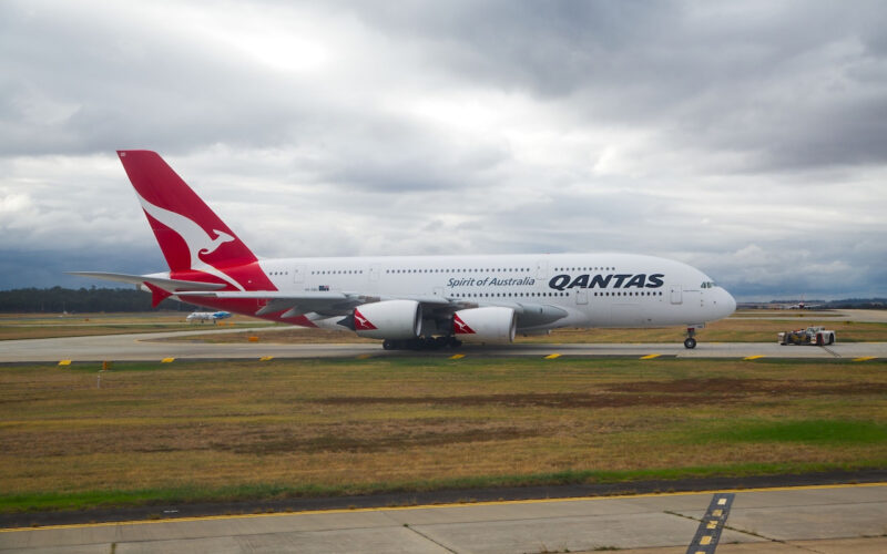 qantas a380 on ground