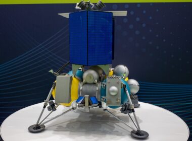 Mock-up of the Russian Luna-25 spacecraft