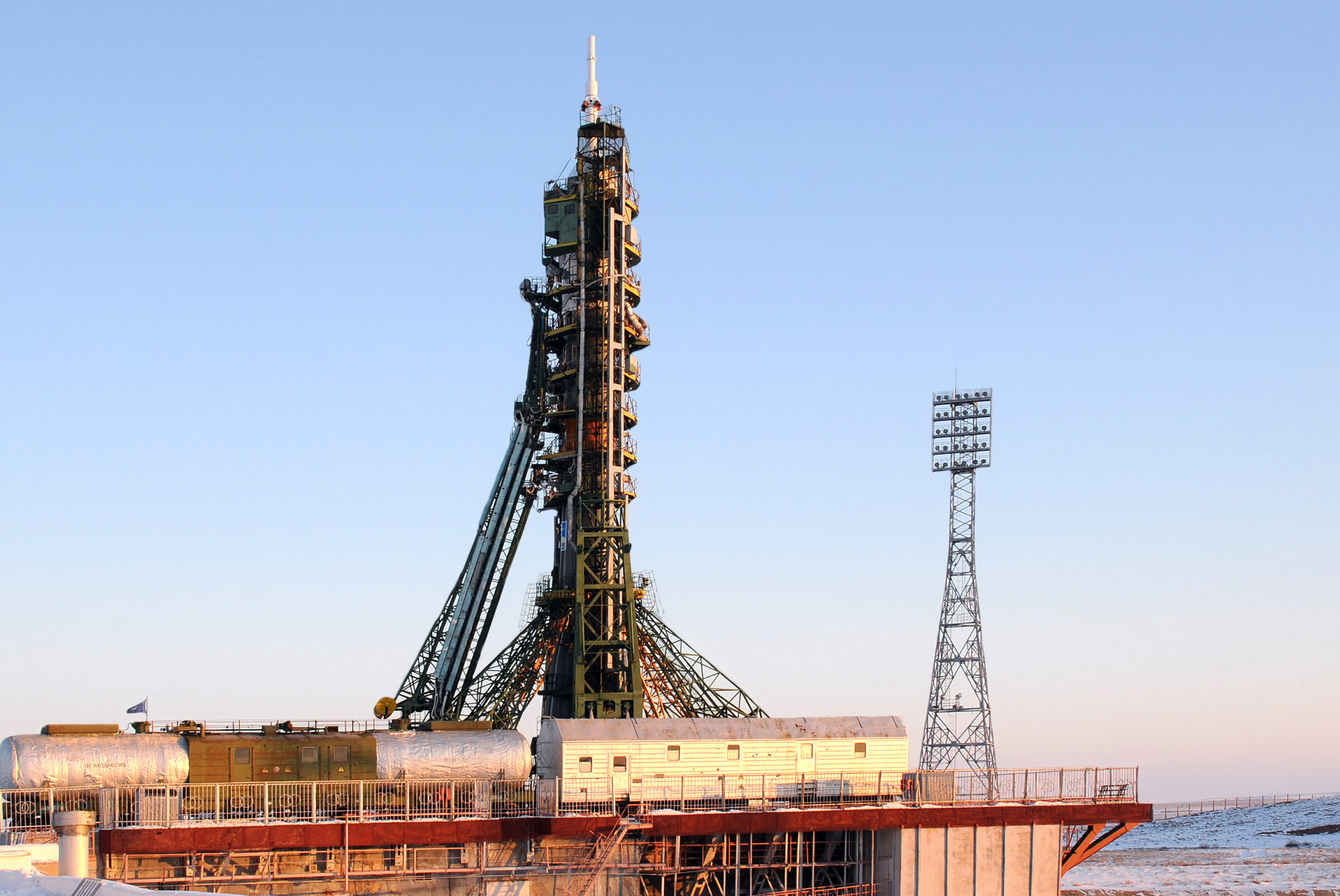 Russian rocket launches satellites into space