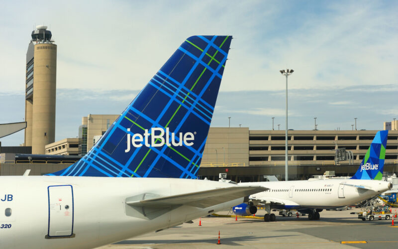 two jetblue aircraft