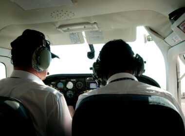 two pilots charter plane